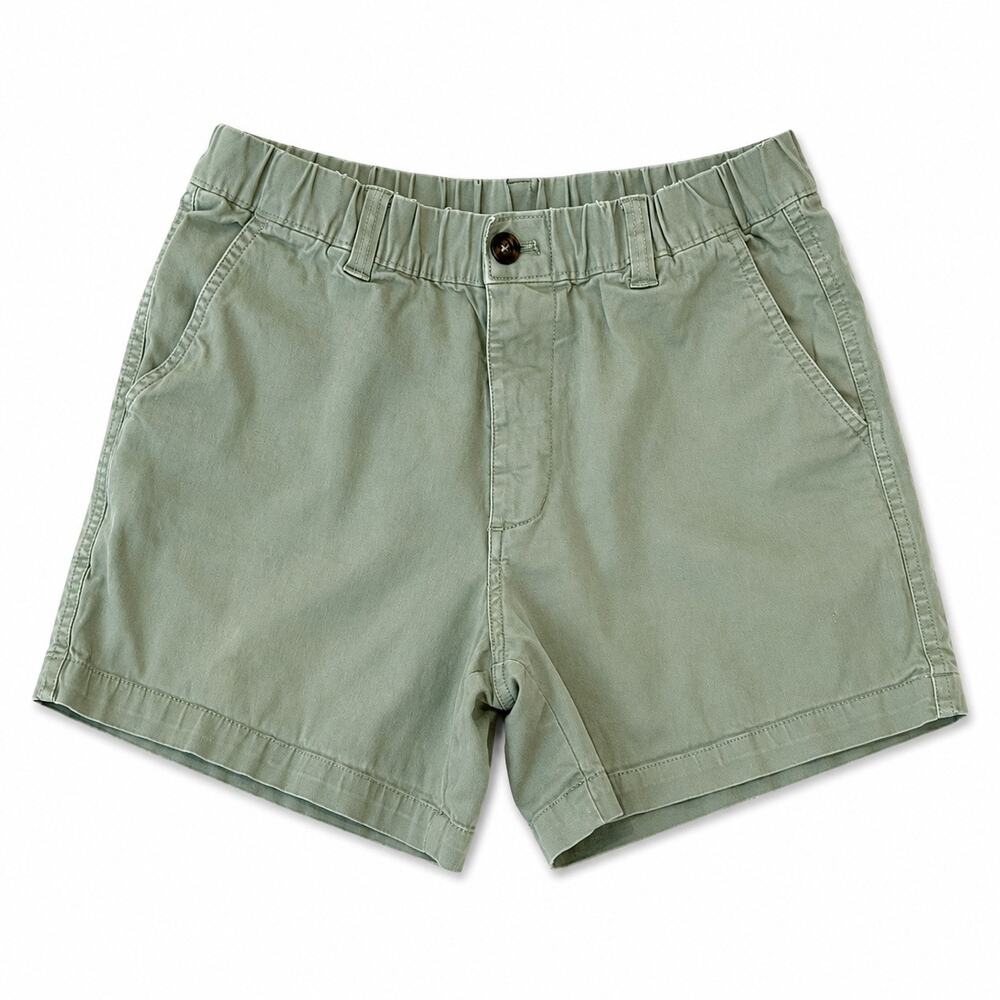 BearBottom Green Chino Shorts 5.5 Inch Elastic Waist Men’s Size Medium